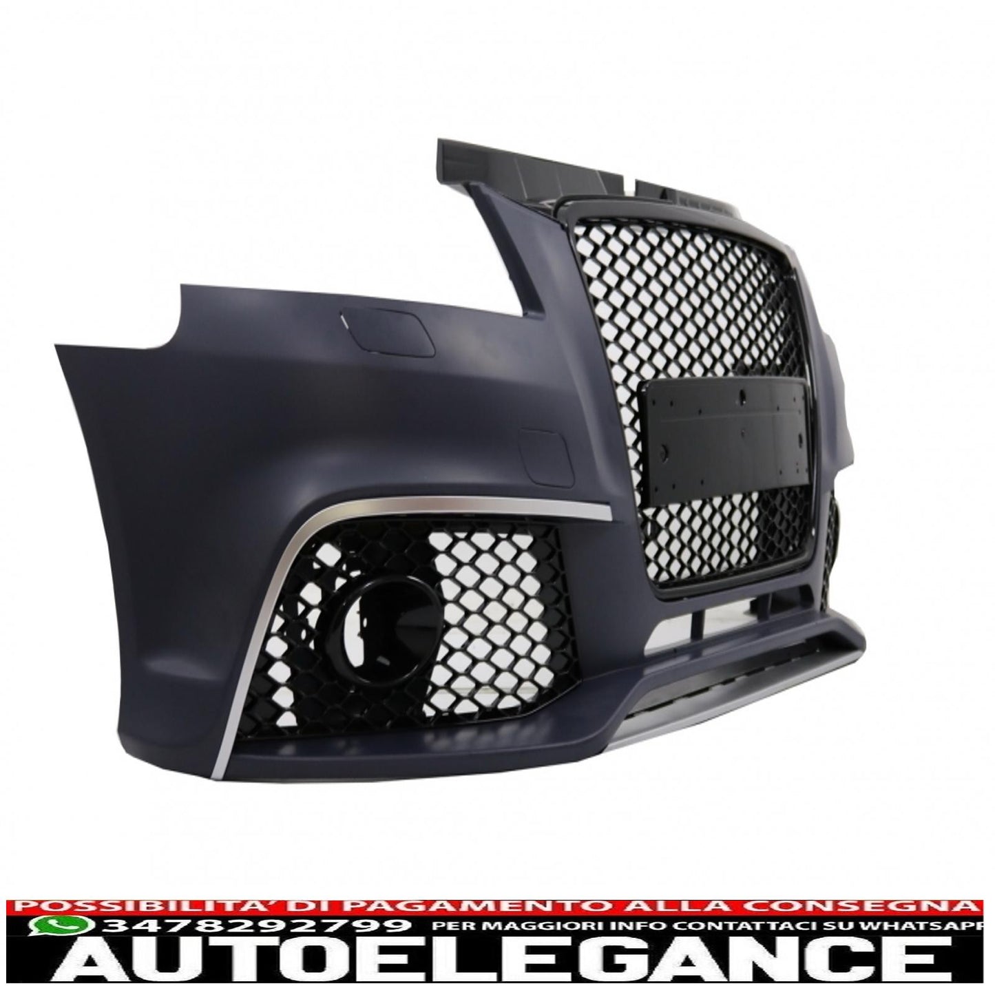 front bumper suitable for audi a3 8p restyling sportback hatchback convertible (2009-2012) rs3 design 