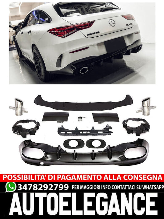 Diffusore spoiler posteriore + finiture di scarico (CROMATO)