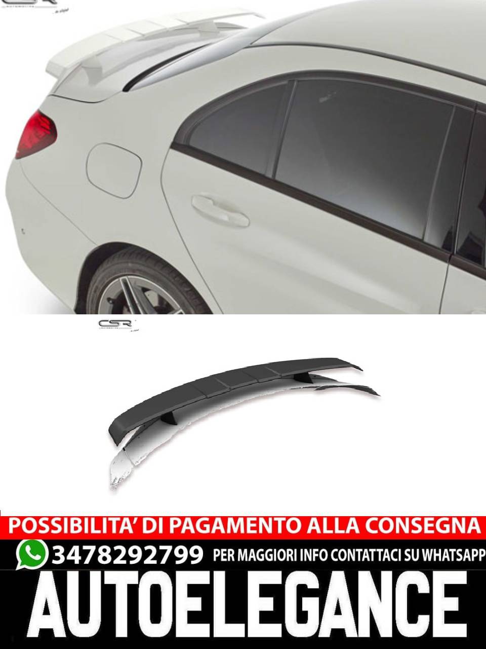 SPOILER adatto per Mercedes-Benz C-Klasse W205, V205