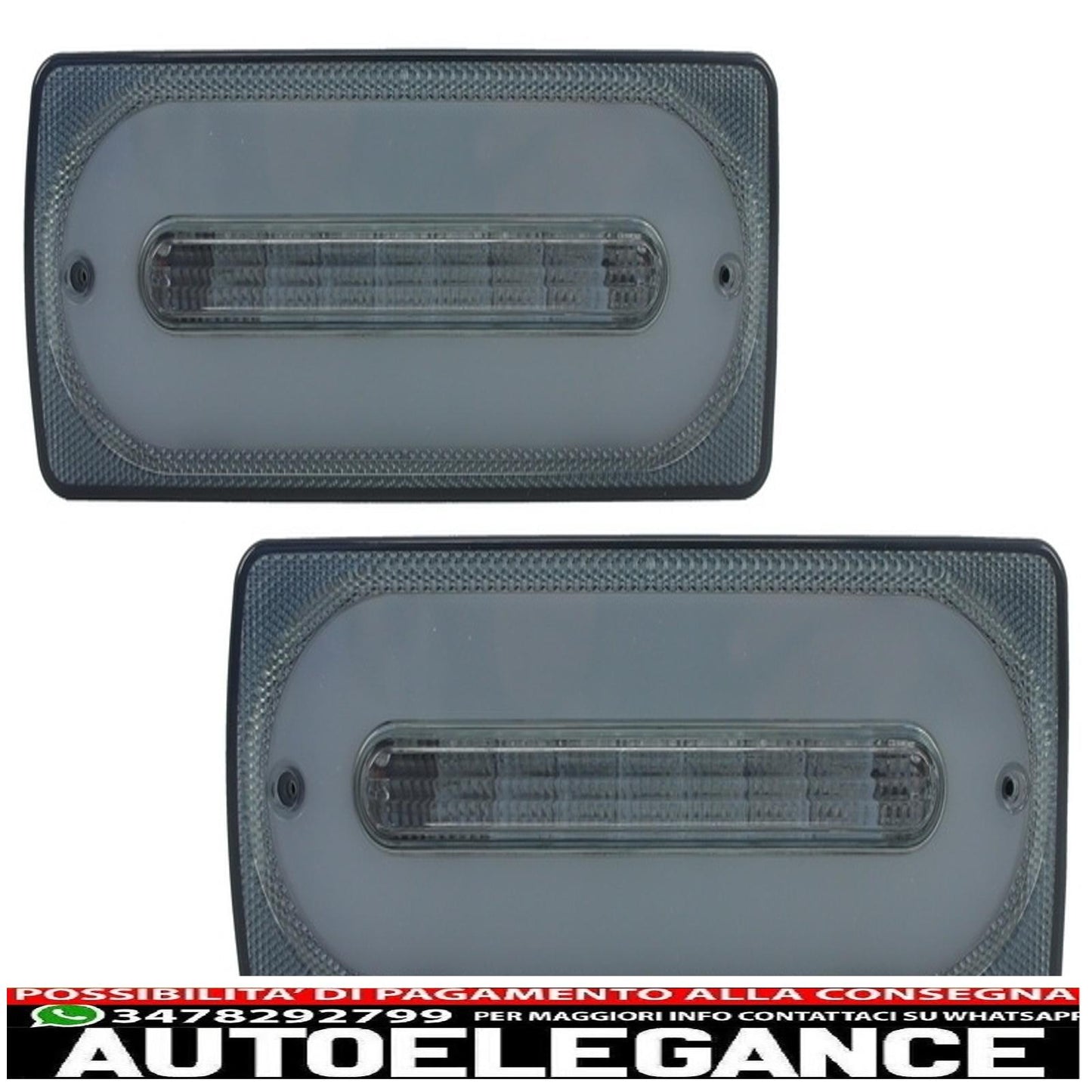 barra luminosa fanali posteriori a led con paraurti posteriore fendinebbia adatta per mercedes classe g w463 (1989-2015) fumè AUTOELEGANCERICAMBI
