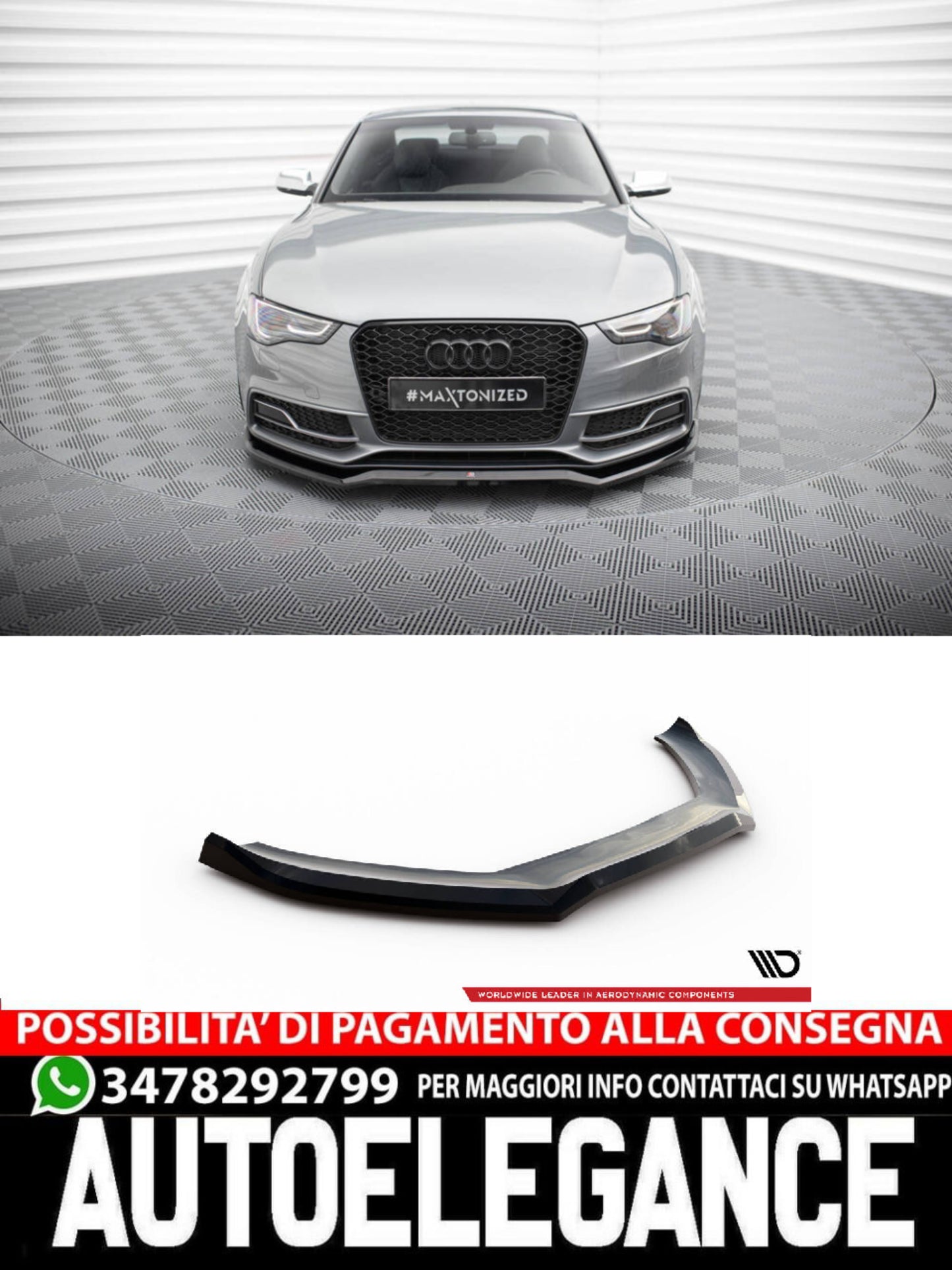 SPLITTER ANTERIORE V.4 AUDI S5 / A5 S-LINE COUPÉ / SPORTBACK 8T FACELIFT