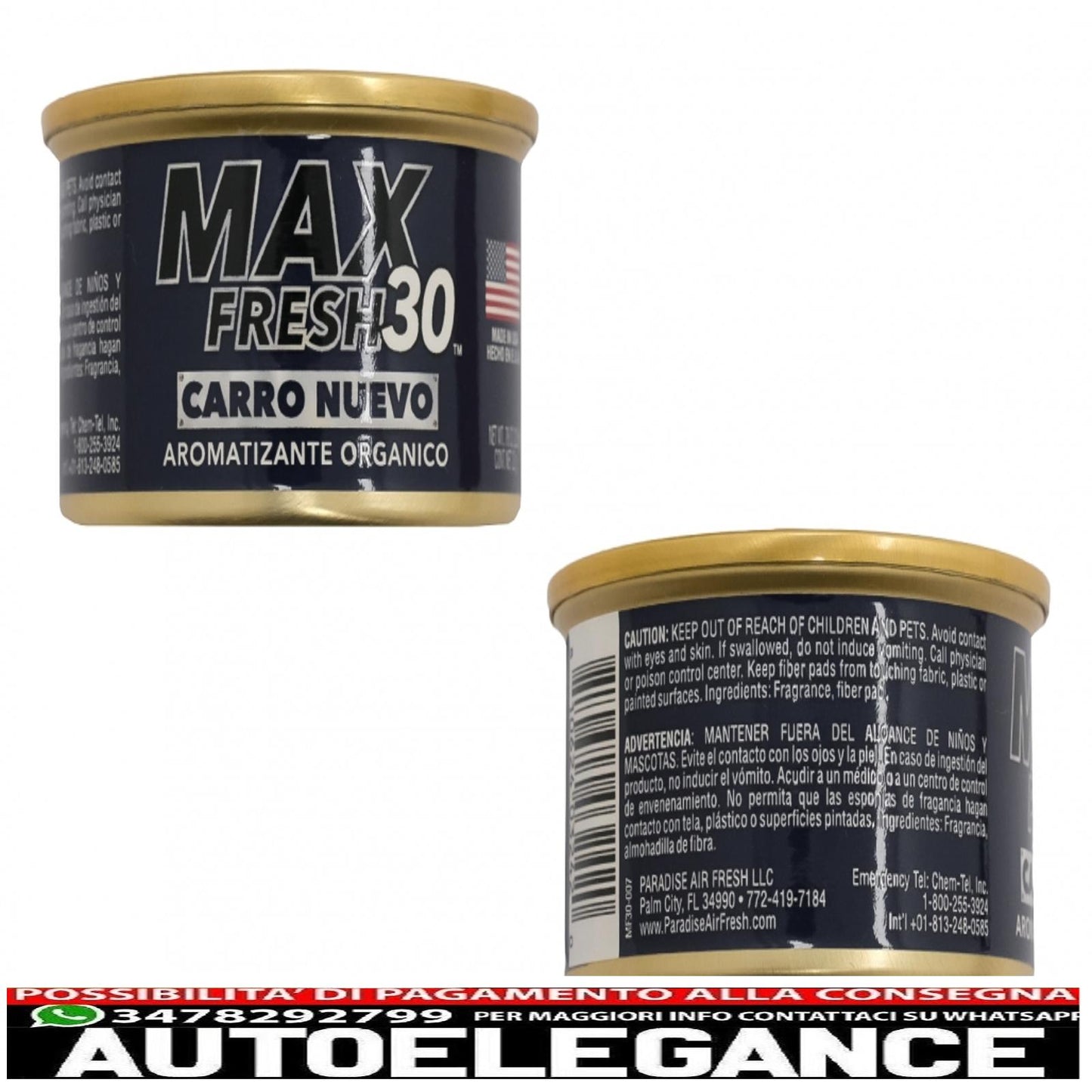 paradise air fresh deodorante biologico senza tappo lattina max fresh 30 12 lattine assortite