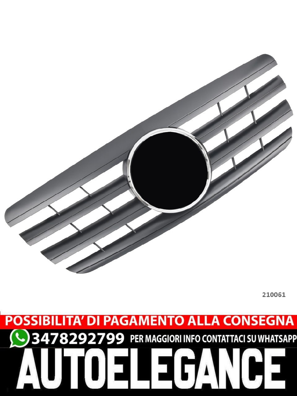 Sports grille grill for Mercedes W210 S210 E 1999-2002 matt black AMG LOOK 