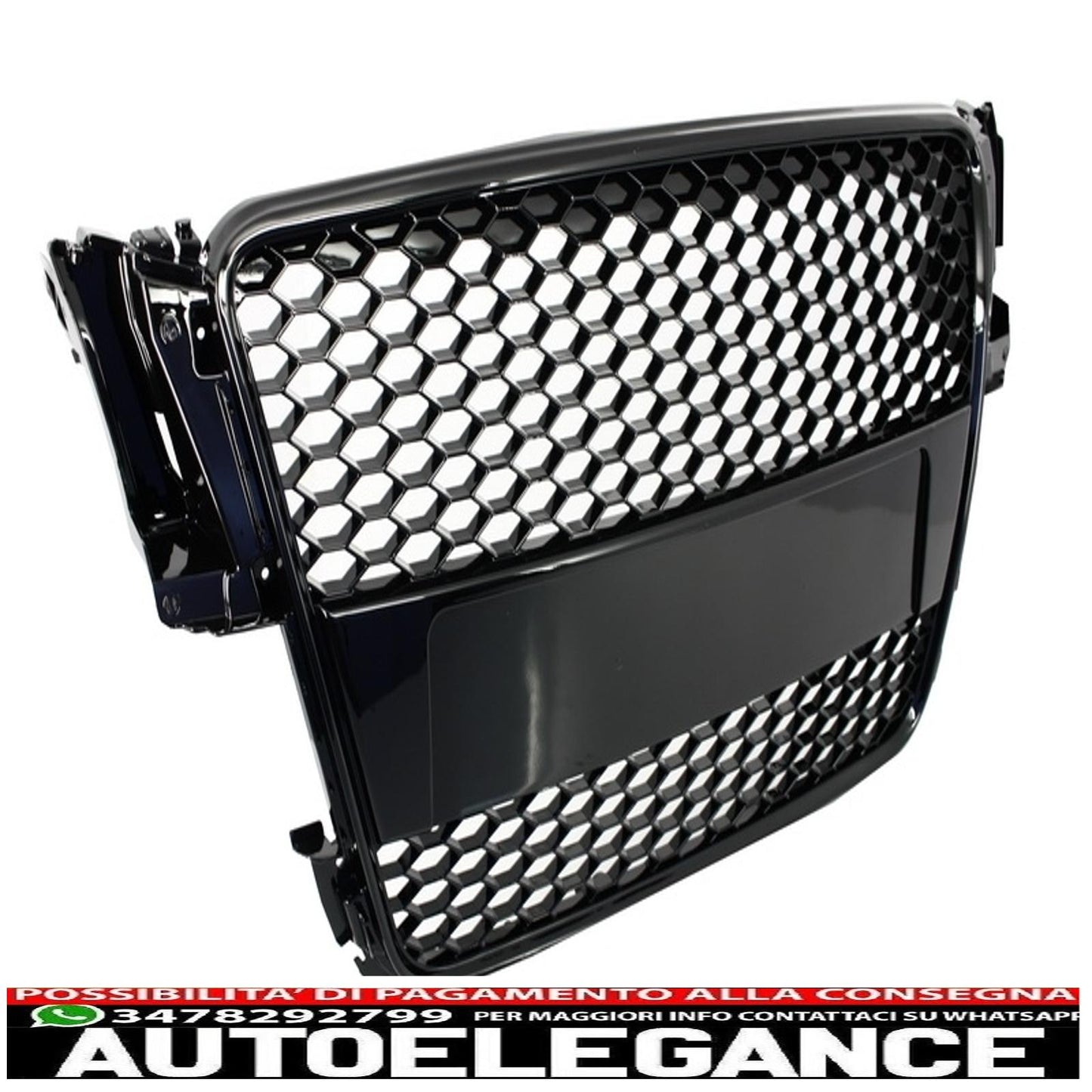 front grille without badge suitable for audi a5 8t (2007-2011) rs design piano black
