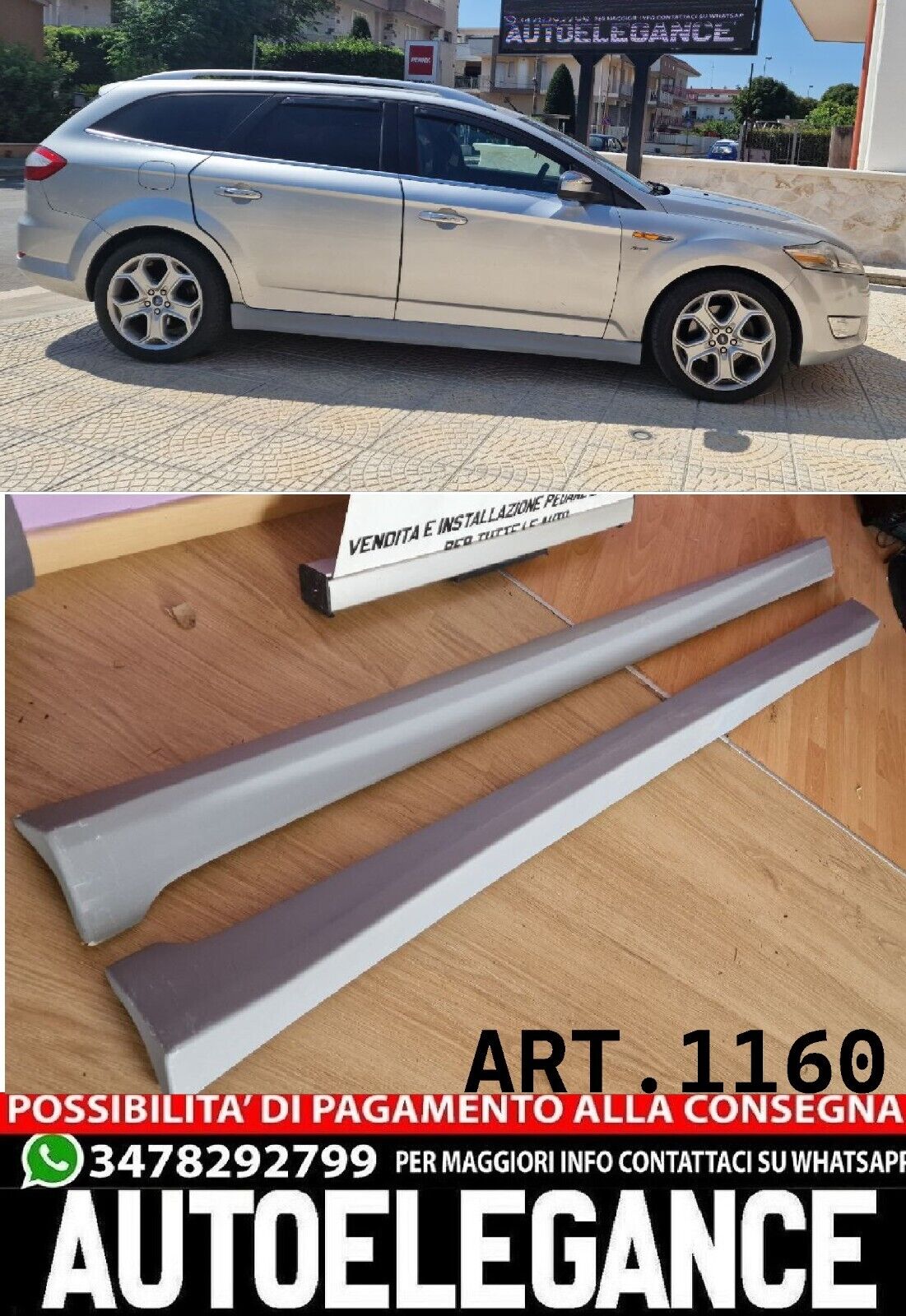 MINIGONNE ADATTE PER FORD MONDEO MK4 2007-2015 LOOK SPORTIVO