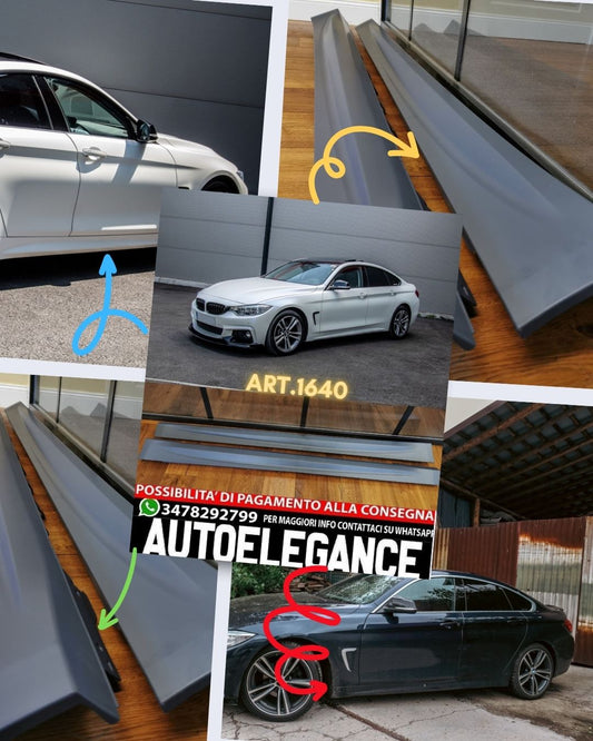 SIDE SKIRTS SUITABLE FOR BMW 4 SERIES F36 2013-2019 M4 LOOK SPORTY DESIGN 