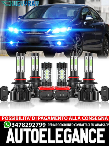 For Honda Civic 2006-2012 2013 2014 2015 led headlight high + low fog lamp 