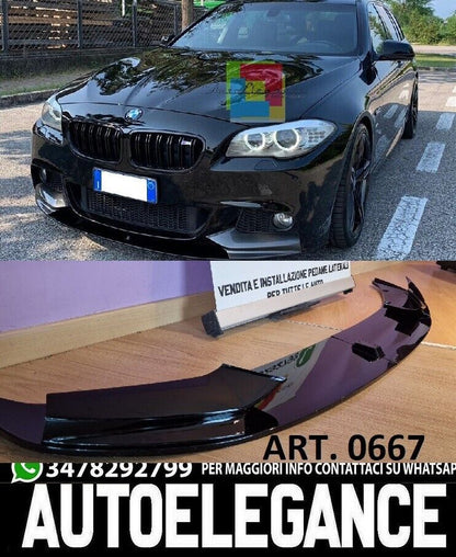 BMW SERIE 5 F10 F11 LIP SPOILER SOTTO PARAURTI ANTERIORE ABS PARAURTI M LAMA ..- AUTOELEGANCERICAMBI