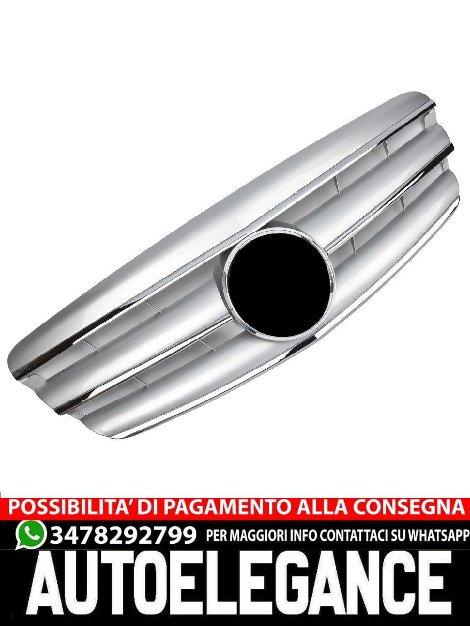 Griglia sportiva griglia per Mercedes W221 S 2005-2009 argento cromato AMG LOOK