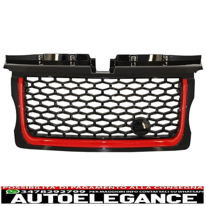 central grille and side vents group suitable for land rover sport l320 (2005-2008) autobiography look black red edition