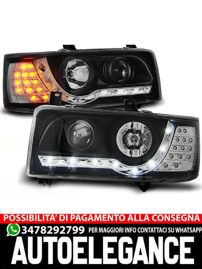 FARI ANTERIORI DAYLIGHT BLACK per VW T4 90-03.03 TRANSPORTER
