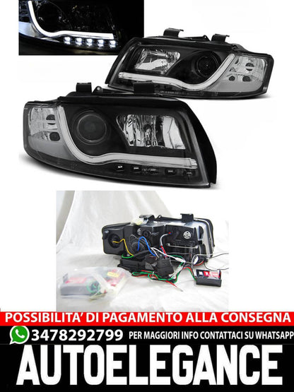 TUBO FARI DRL NERO per AUDI A4 10.00-10.04