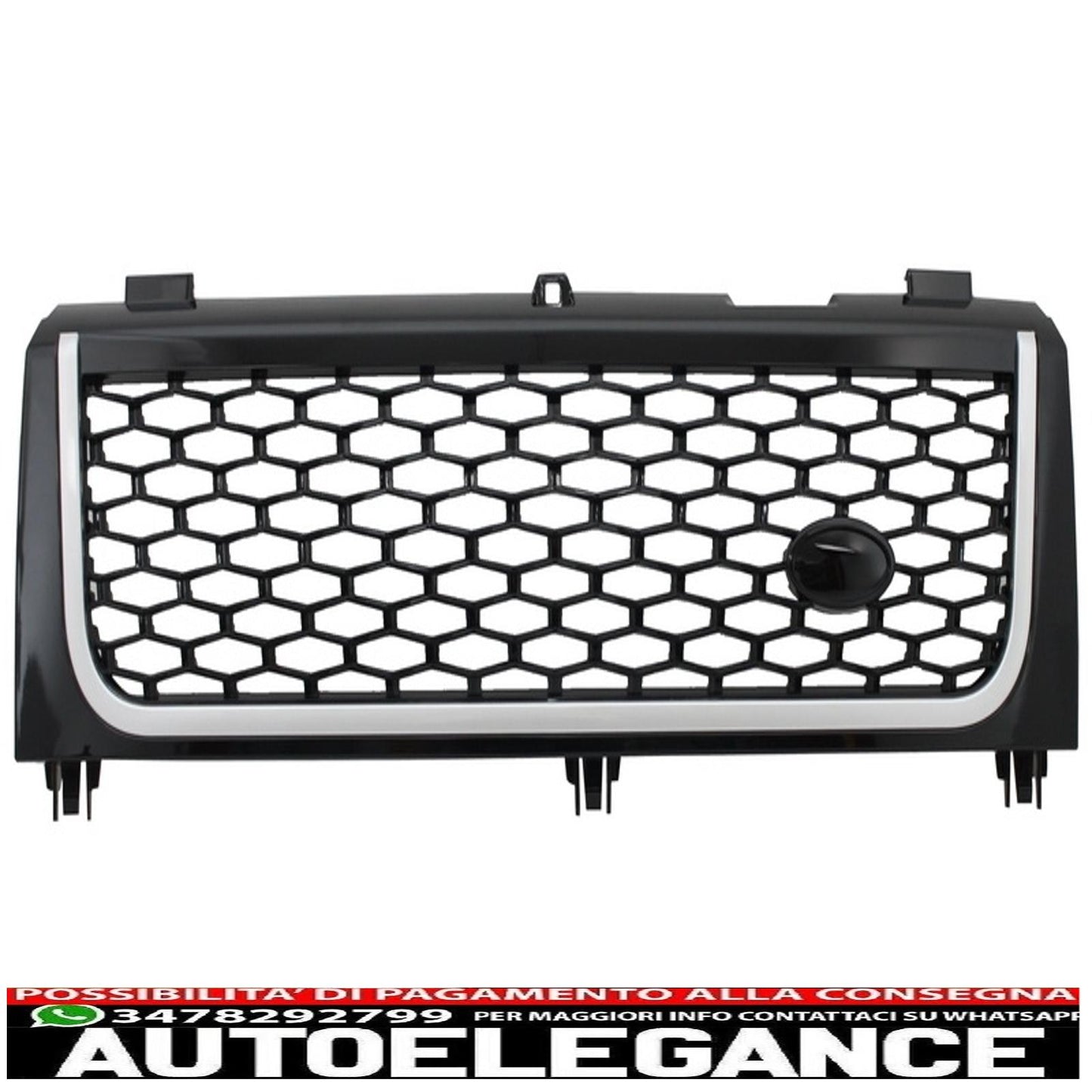 centre grille and side vents assembly suitable for land rover vogue iii l322 (2002-2005) piano black and silver autobiography supercharged edition