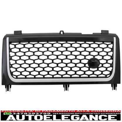 centre grille and side vents assembly suitable for land rover vogue iii l322 (2002-2005) piano black and silver autobiography supercharged edition