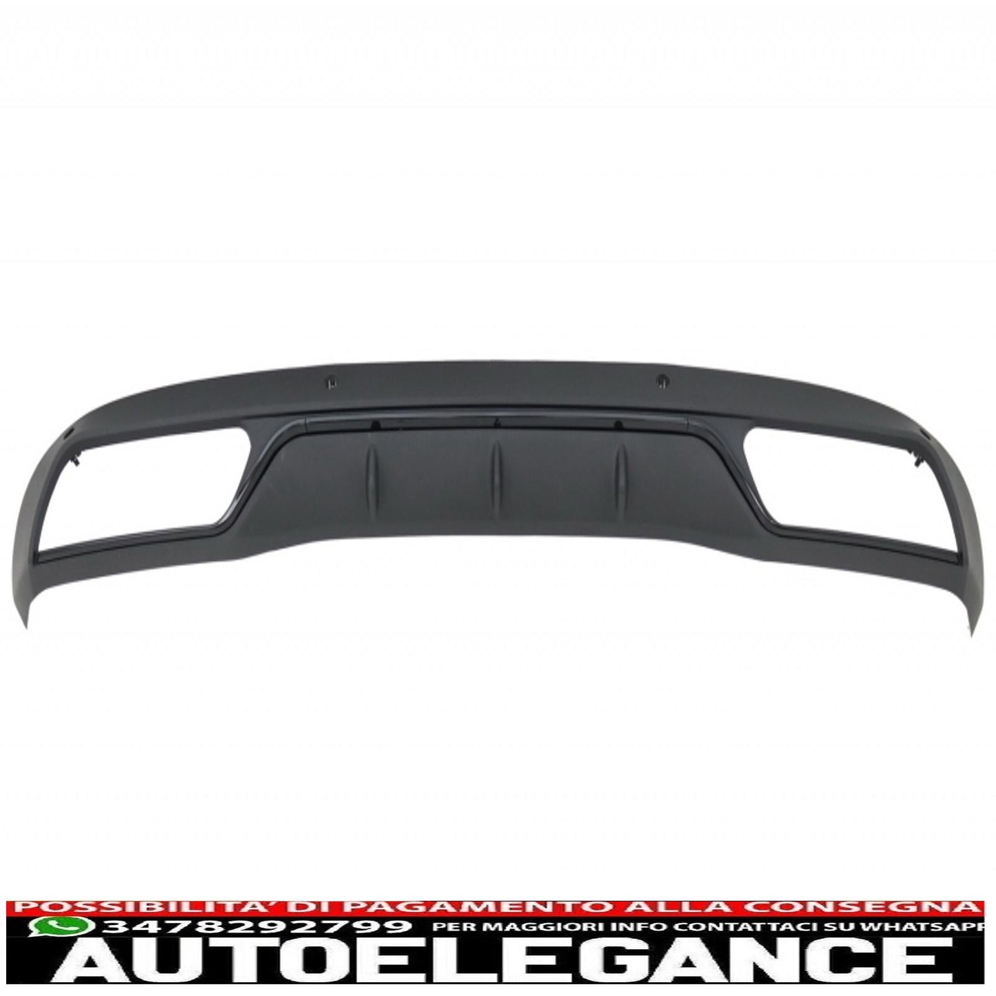 diffusore paraurti posteriore con terminali di scarico adatto per mercedes classe c w205 s205 (2014-2018) c63 look shadow black solo per paraurti standard
