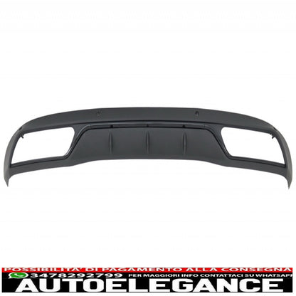 diffusore paraurti posteriore con terminali di scarico adatto per mercedes classe c w205 s205 (2014-2018) c63 look shadow black solo per paraurti standard