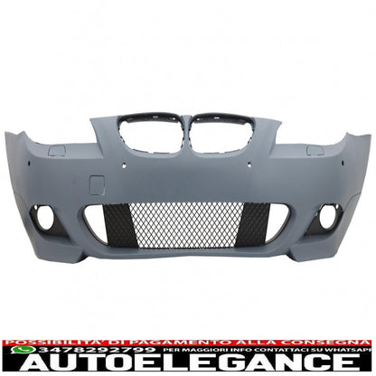 paraurti anteriore senza fendinebbia adatto per bmw serie 5 lci e60 e61 (2007-2010) con minigonne laterali design m-technik