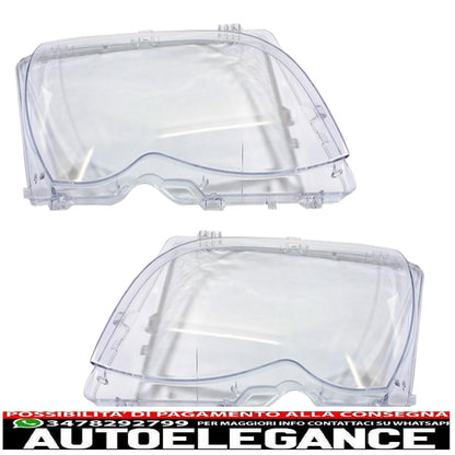 Headlight lenses suitable for bmw 3 series e46 lci facelift sedan/touring (2001-2004)
