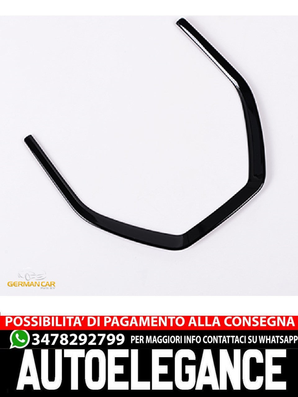 For Land Rover Discovery Sport (L550) Gloss Black Steering Wheel Cover 