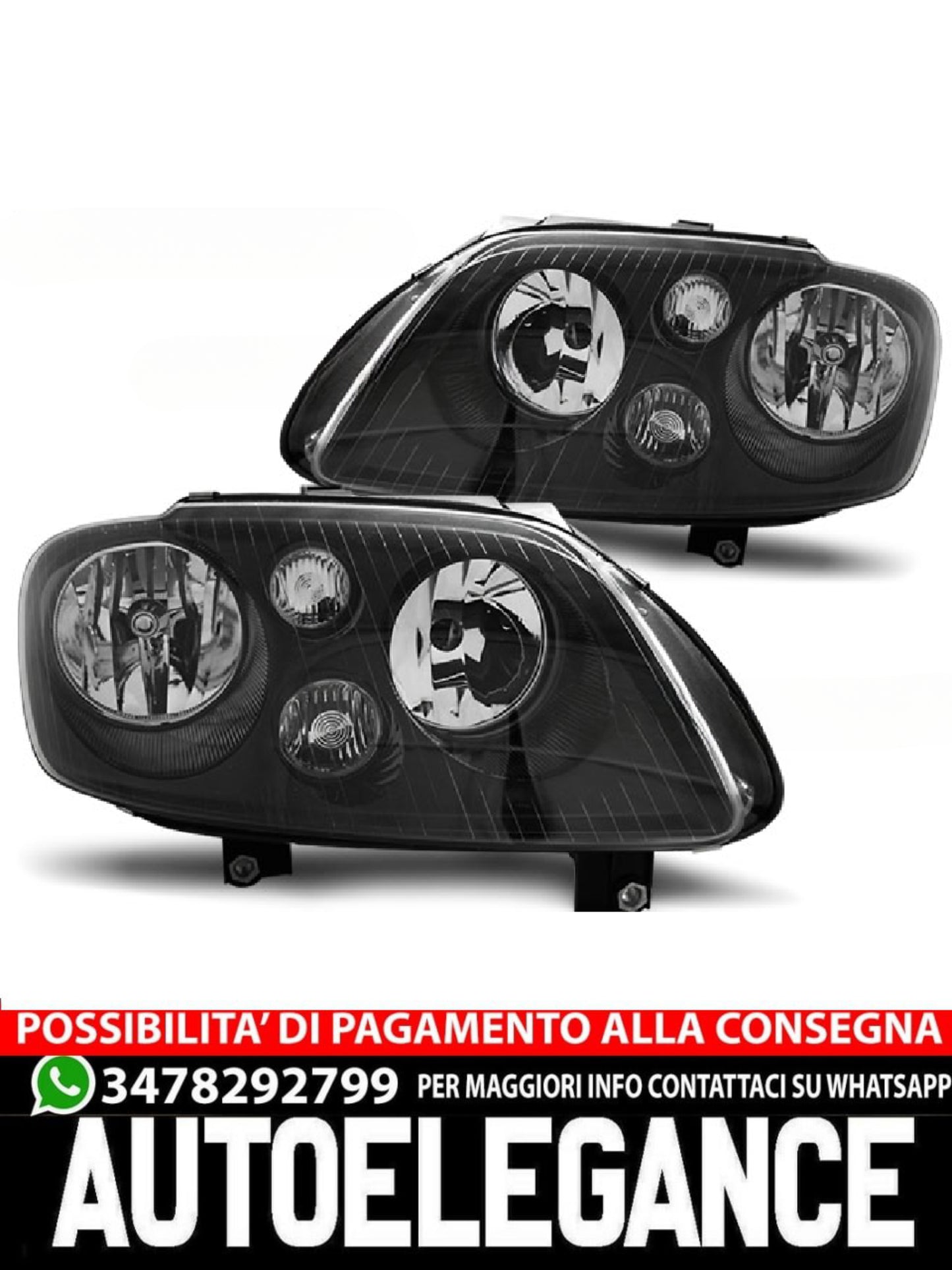 HEADLIGHTS SUITABLE FOR VW TOURAN 02.03-10.06 / CADDY BLACK 