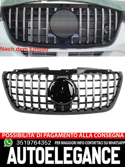 Griglia GT Panamericana adatta per Mercedes Sprinter W907 B907 B910 cromata nera