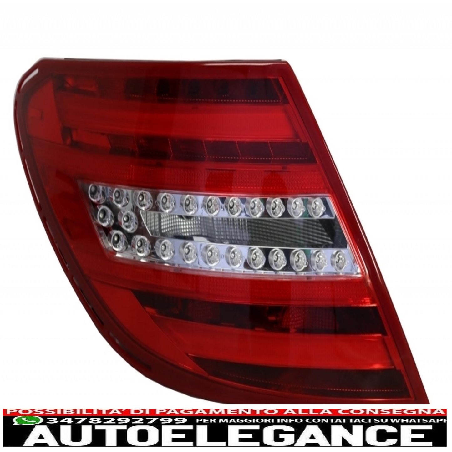led rear lights suitable for mercedes c class w204 (2007-2012) restyling design