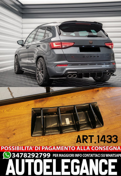DIFFUSER SUITABLE FOR CUPRA ATECA MK1 2018-2021 GLOSSY BLACK SPORTY LOOK