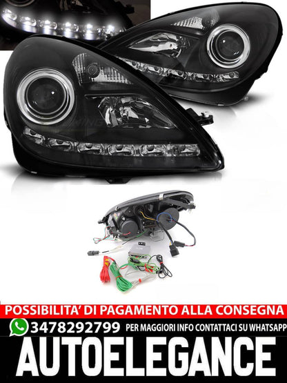 FARI ALLO XENO DRL NERO per MERCEDES R171 SLK 04-11