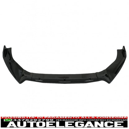 Front Bumper Lip Extension Spoiler with Rear Bumper Extension Splitter Fit for VW Golf 7.5 GTI (2017-2020) Black 