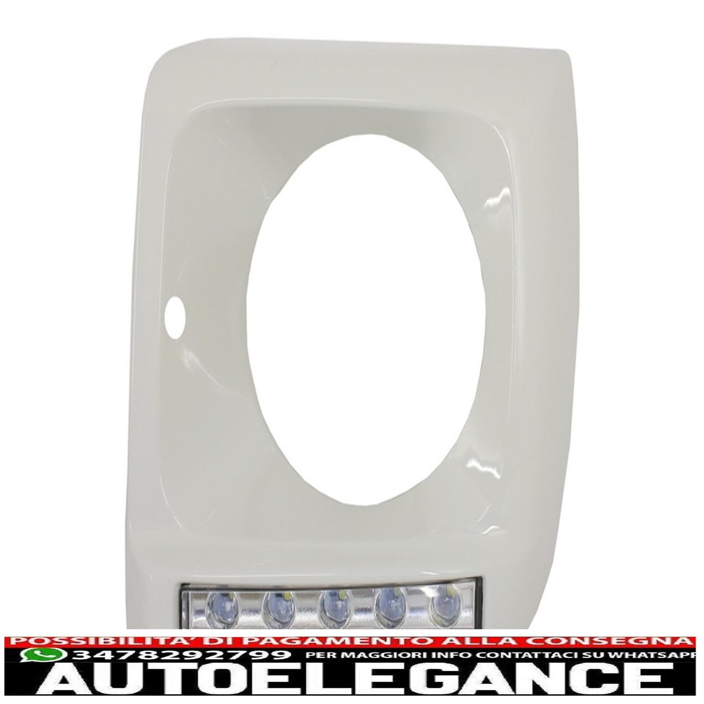 Copri fari bianchi con led drl luci di marcia diurna adatti per mercedes classe g w463 (1989-2012) g65 design cromato AUTOELEGANCERICAMBI