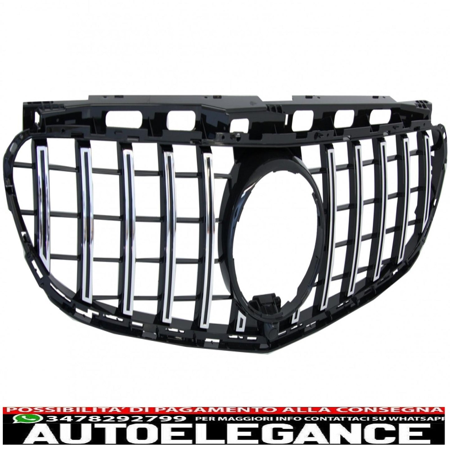 center grille suitable for mercedes e class w212 s212 facelift (2013-2016) gt-r design panamericana