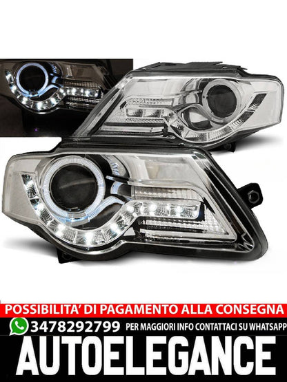 FARI ANTERIORI DAYLIGHT CHROME per VW PASSAT B6 3C 03.05-10