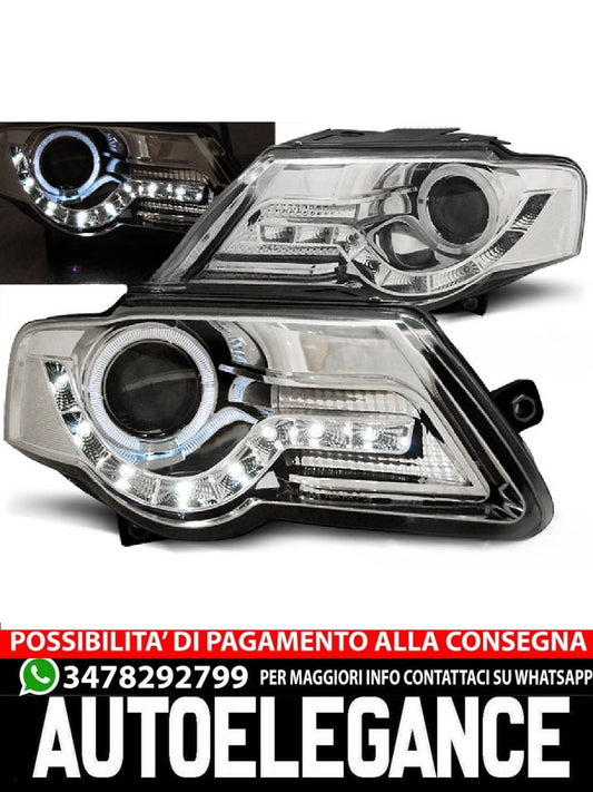 FARI ANTERIORI DAYLIGHT CHROME per VW PASSAT B6 3C 03.05-10