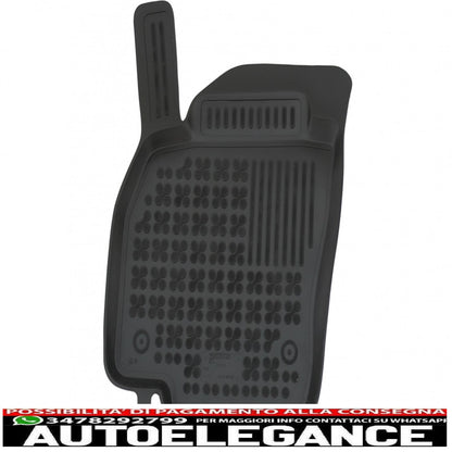 Black rubber mat suitable for VW Polo VI 2017+