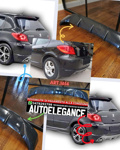 DIFFUSORE ADATTO PER PEUGEOT 307 2001-2008 LOOK TUNING DESIGN GREZZO