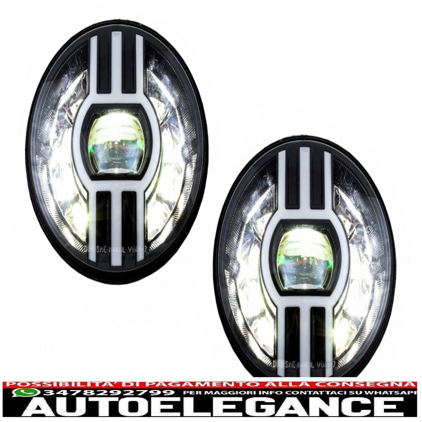 7 Inch Cree LED Headlights Drl Fit For Jeep Wrangler JK TJ LJ Defender Mercedes W463 Black