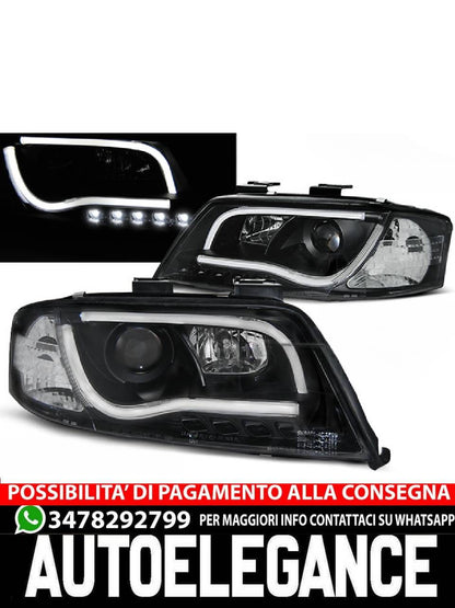 BLACK DRL HEADLIGHT TUBE for AUDI A6 05.97-05.01 