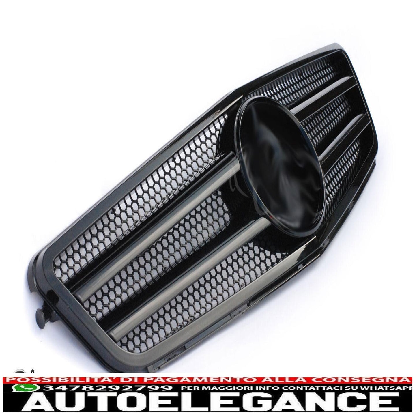 Griglia del radiatore sportiva per Mercedes W204 S204 nero lucido