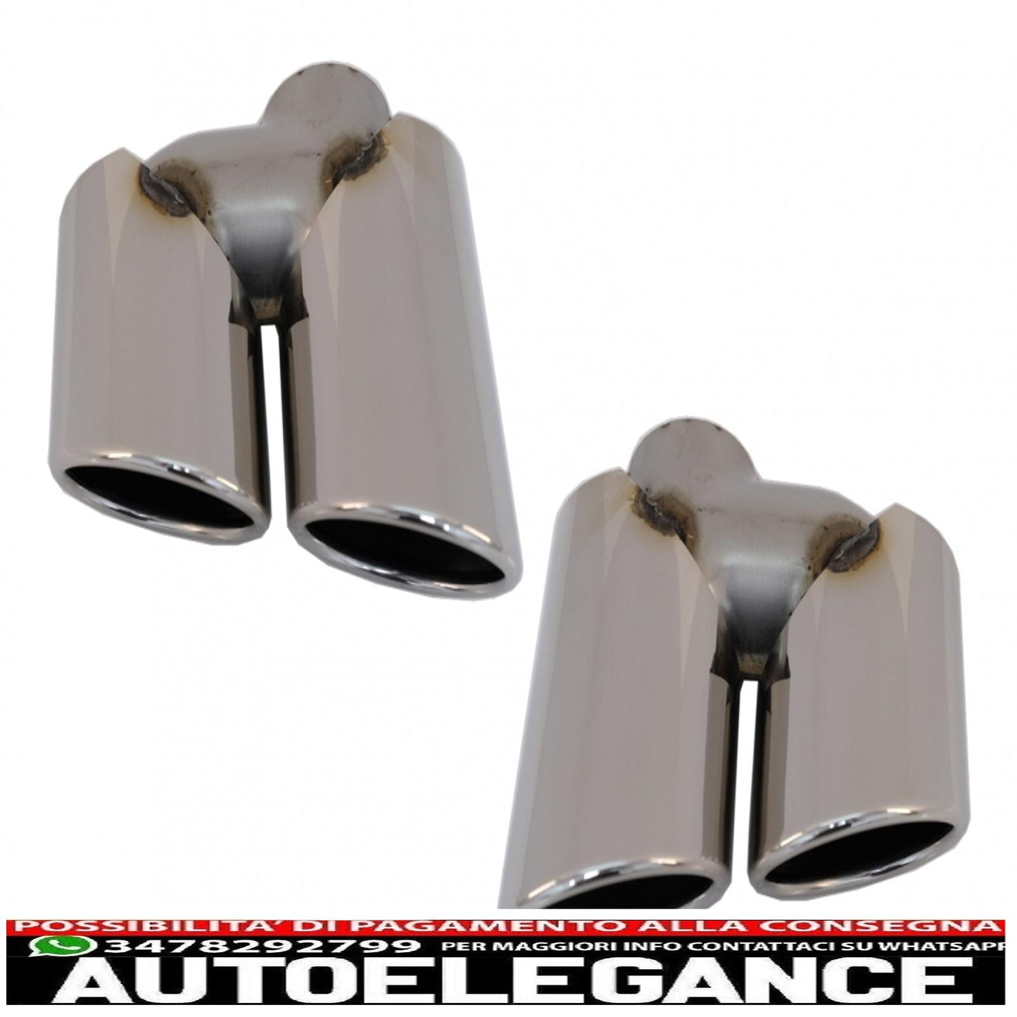 Exhaust tips exhaust tips suitable for audi q5 8r (11.2008-2016) design sq5 chrome 