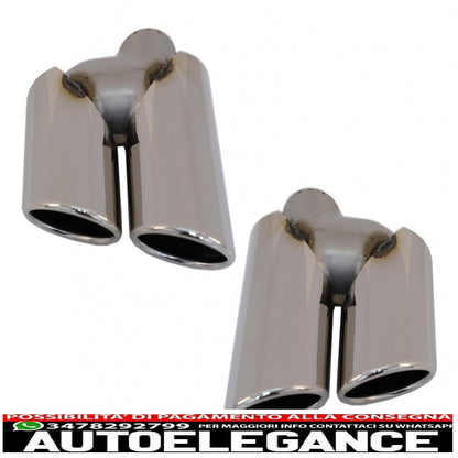Exhaust tips exhaust tips suitable for audi q5 8r (11.2008-2016) design sq5 chrome 