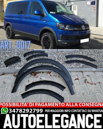 WIDENED MUDGUARDS SUITABLE FOR VW TRANSPORTER T6 T6.1 2016-2020 SPORTY LOOK