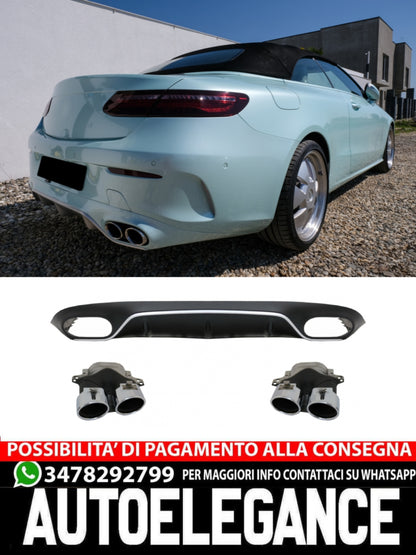Diffusore Posteriore+Terminali di Scarico per Mercedes Classe E C238A238 2016-19