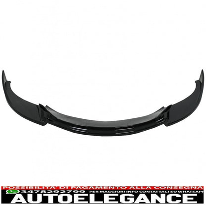 Front bumper spoiler lip suitable for bmw 5 series e60 e61 m5 bumper oe (2003-2010) piano black 