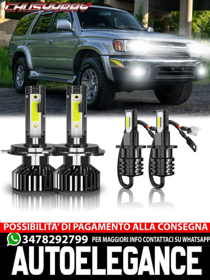 For Nissan Pathfinder 2001-2004 6000K LED Headlight + Fog Light Bulbs Combo 4pcs 