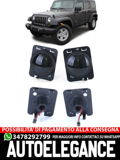 Coppia frecce laterali a LED Black Smoke per Jeep Wrangler JK 07-17 AUTOELEGANCERICAMBI