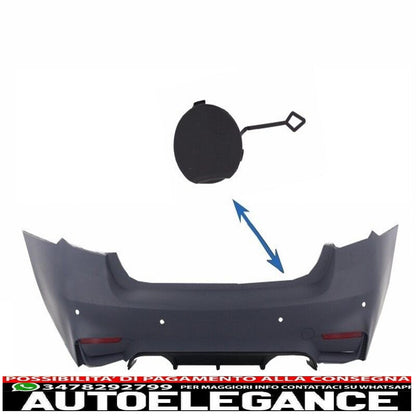 Copertura gancio rimorchio paraurti posteriore per BMW Serie 3 F30 2011 + M3 M-tech design-mostra il titolo originaleTesto originaleTow Hook Cover Rear Bumper For  BMW 3'er F30 2011+ M3 M-tech Design AUTOELEGANCERICAMBI