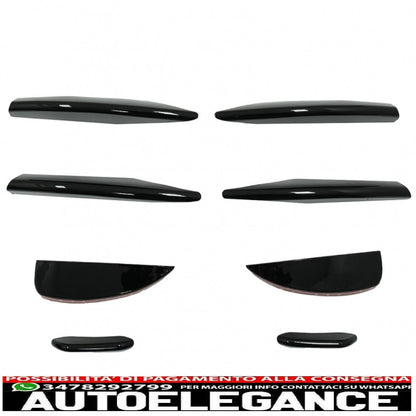 Front Bumper Splitter Aero Wings Fit For Mercedes A Class W177 Hatchback V177 Sedan (04.2018-up) A45 Piano Black Design