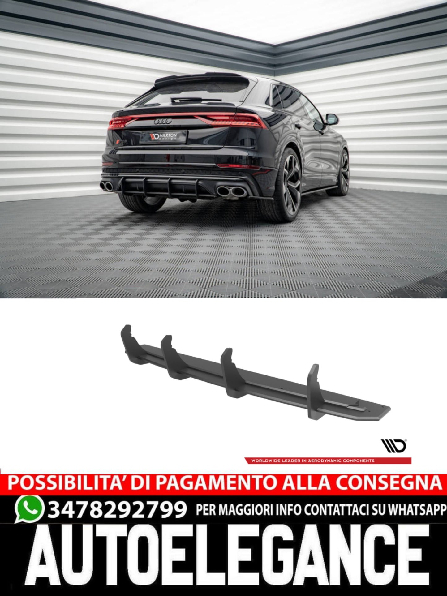 STREET PRO DIFFUSORE POSTERIORE ADATTO COMPATIBILE PER AUDI SQ8 MK1  (2019 - )