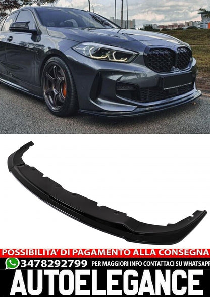 SPLITTER ANTERIORE ADATTO PER BMW SERIE 1 F40 M Sport (2019-UP) NERO