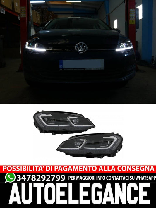 Front bumper with LED headlights Dynamic cornering lights suitable for VW Golf VII